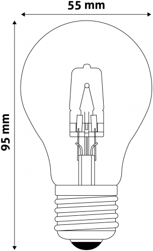 Avide halogén 52w e27 classic