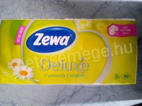 Zewa 90 lap 3 rétegű deluxe papír zsebkendő kamilla