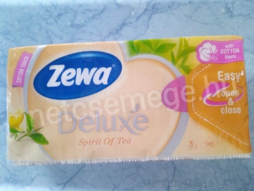 Zewa 90 lap 3 rétegű deluxe papír zsebkendő spirit of tea