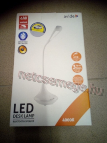 Avide led asztali lámpa bluetooth hangszorós fehér 4w