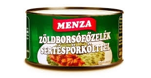Menza 400g zöldborsófözelék sertéspörkölttel