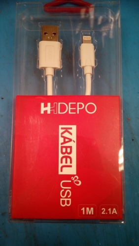 Usb kábel iphone 1m 2.1a