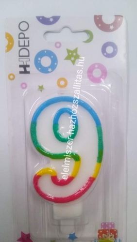 Számgyertya színes