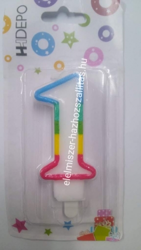 Számgyertya színes