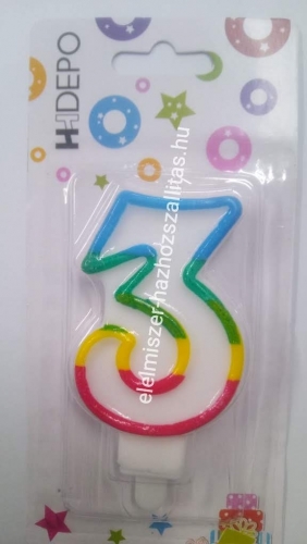 Számgyertya színes