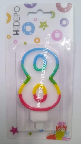 Számgyertya színes