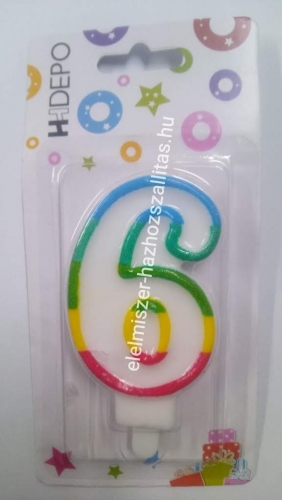 Számgyertya színes