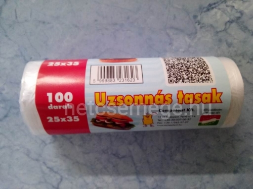 Uzsonnás tasak 100db 25x35