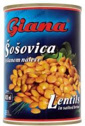 Giana 400/240g 425ml lencse sós lében