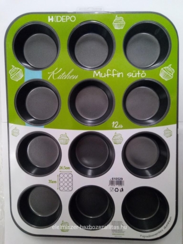 Muffin sütő 12-es 26.5cm-35cm