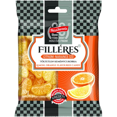 Filléres keménycukorka 80g citrom-naranc