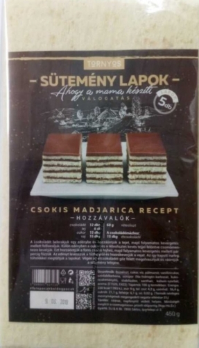 Tornyos sütemény lapok 5db 450g
