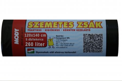 Mody szemeteszsák 260l 120x140