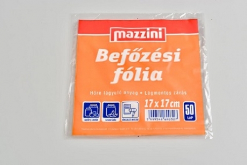 Mazzini befőzési fólia 17x17
