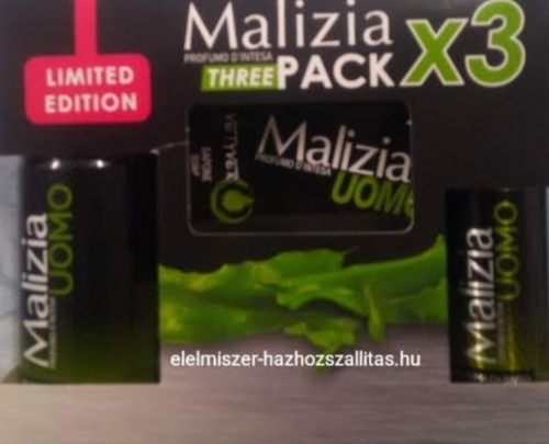 Malizia ajándékcsomag deo+borotvahab+szappan uomo vetyver