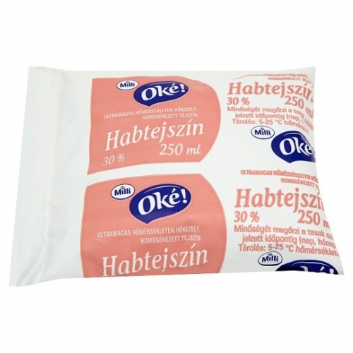 oké 250ml habtejszin 30% zacskós