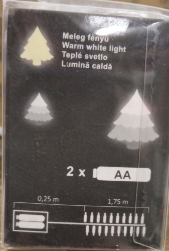 Karácsonyi fényfüzér 8db hideg fényű égő