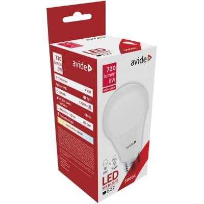 Avide led globe E27 8w 3000k