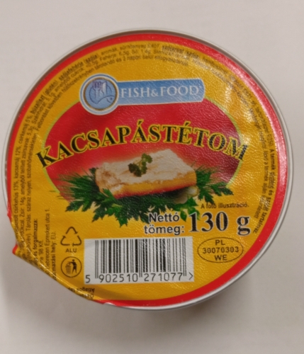 Fish&food 130g kacsapástétom