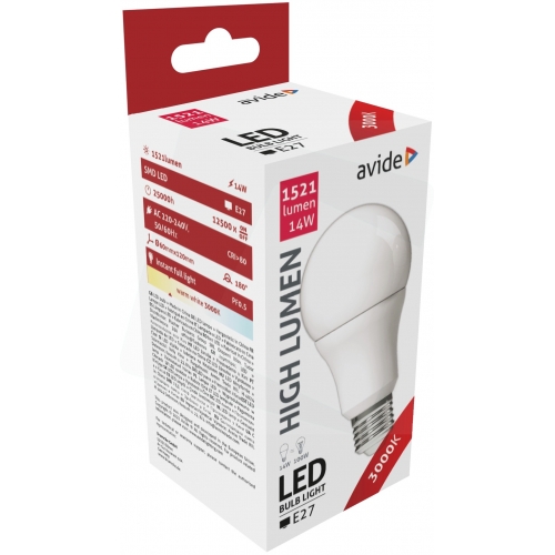 Avide led globe 3000K 14W E27