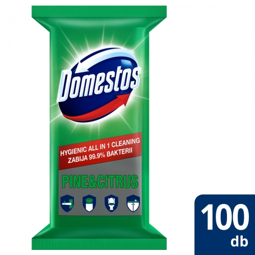 Domestos higénikus törlőkendő 100db pine&citrus