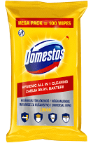 Domestos higénikus törlőkendő 100db lemon