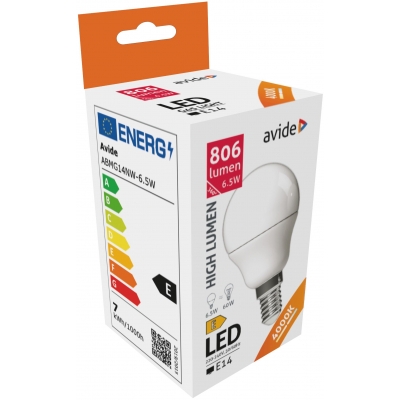 Avide LED Globe Mini 6,5W E14 4000K
