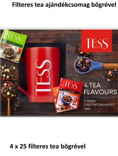 Tess tea válogatás bögrével 4x25filter